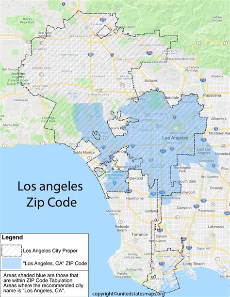 los angeles zip code and address